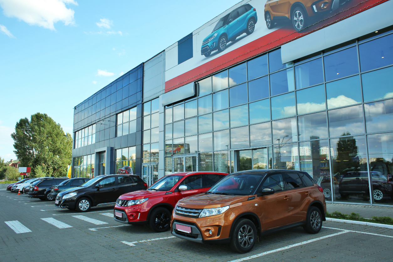 cars on display